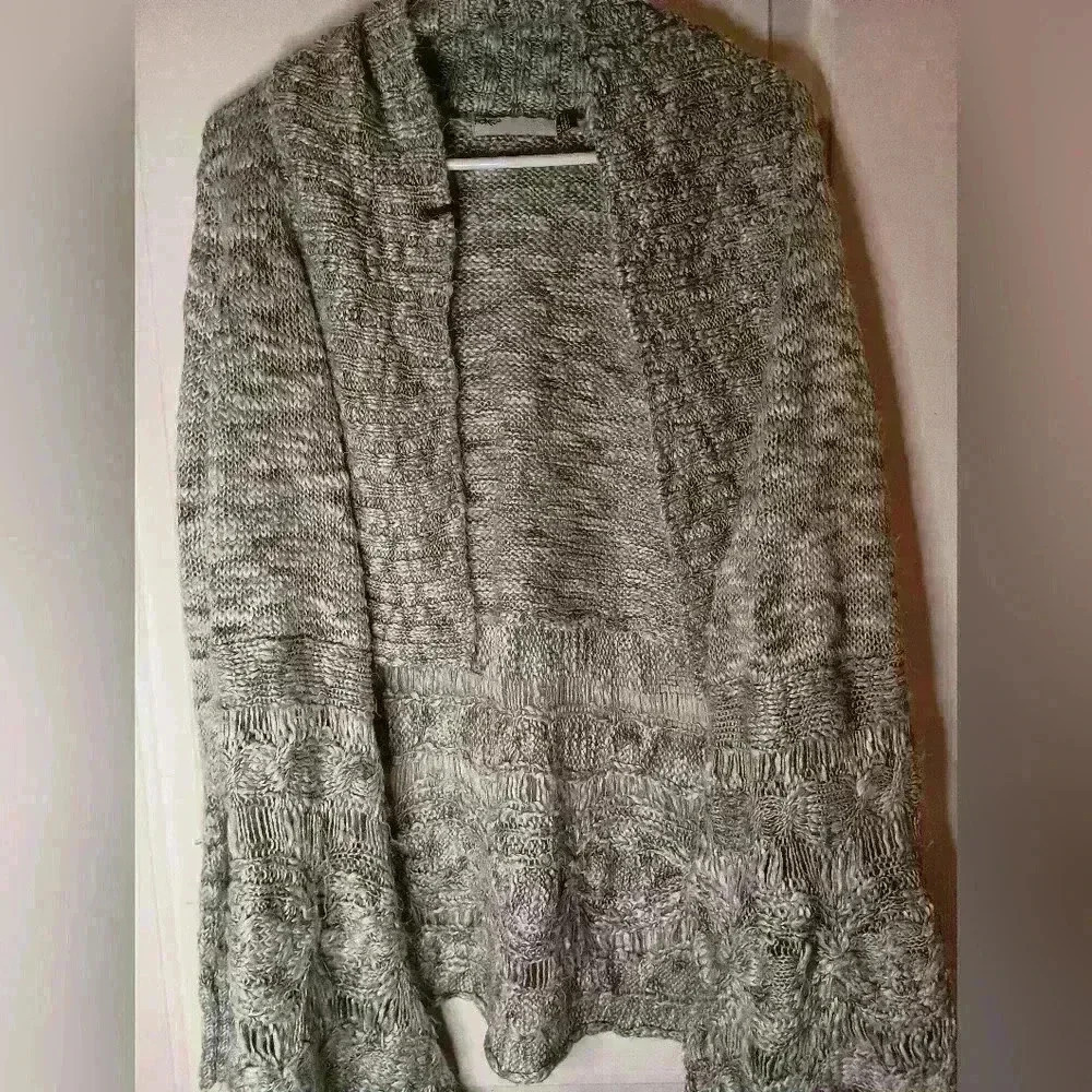 FOX Casual Green Pink Oversized Office Work Boxy Cozy Knitted sweater‎ S-(#372)